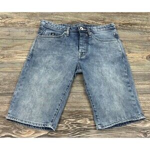 GAS Denim Jean Shorts "Mitch Straight" Men's Size 30 Button Fly, Light Wash